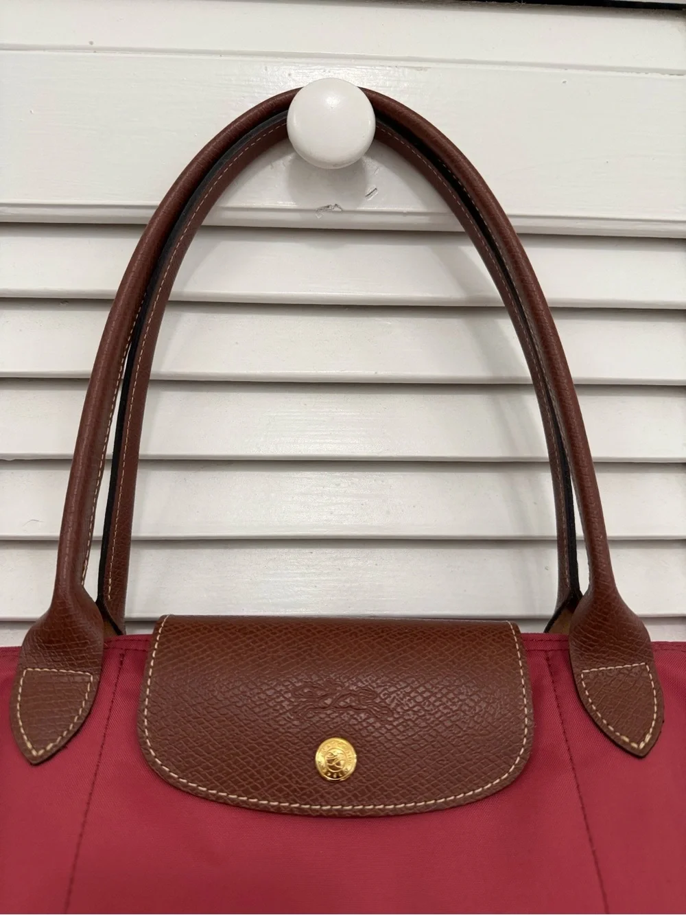 Longchamp Le Pliage Original Large Nylon Shoulder Tote Bag Fig - Picture 3 of 11